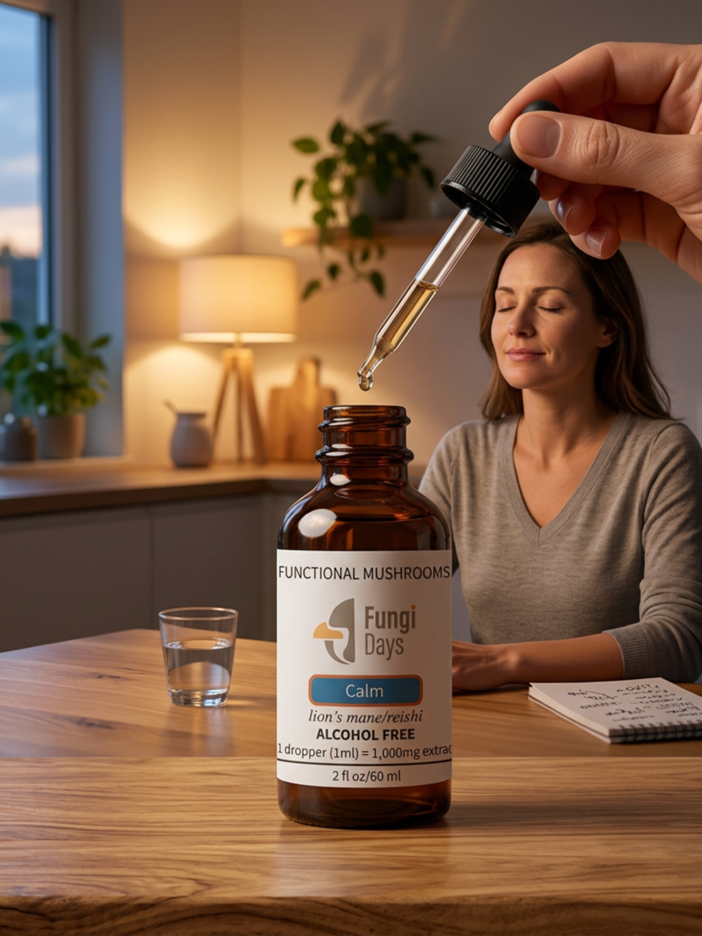 Calm Mushroom Blend for Stress Support & Relaxation | 2oz Tincture NA