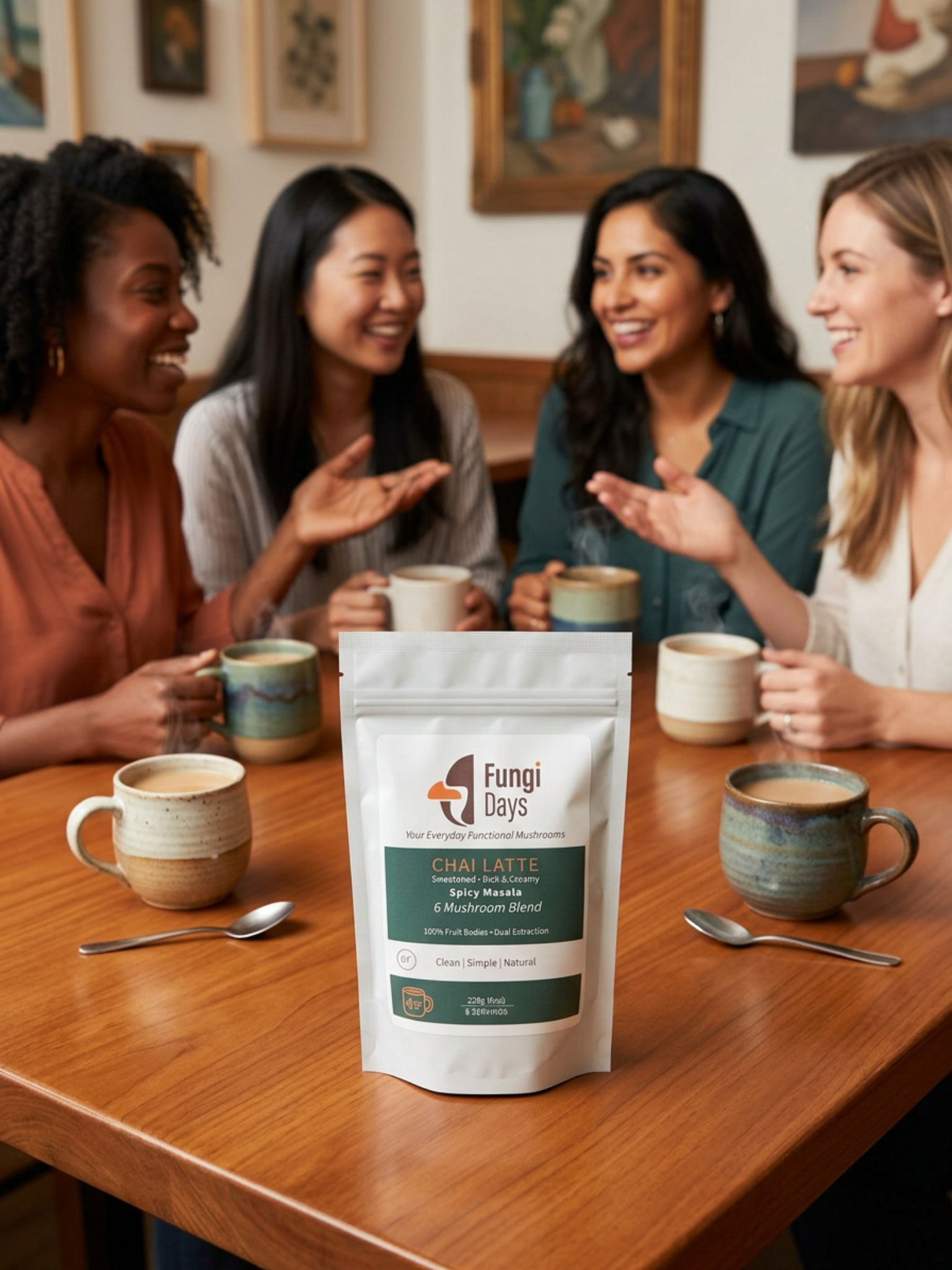 Chai Latte with 7 Functional Mushrooms | Creamy Spiced Wellness Blend