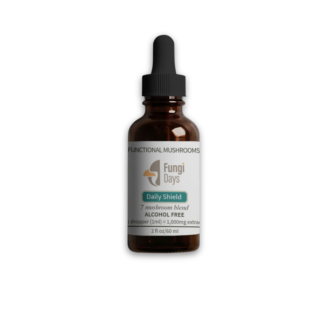 Daily Shield 7 Mushroom Blend | Wellness, Energy & Immune Support | 2oz Tincture NA