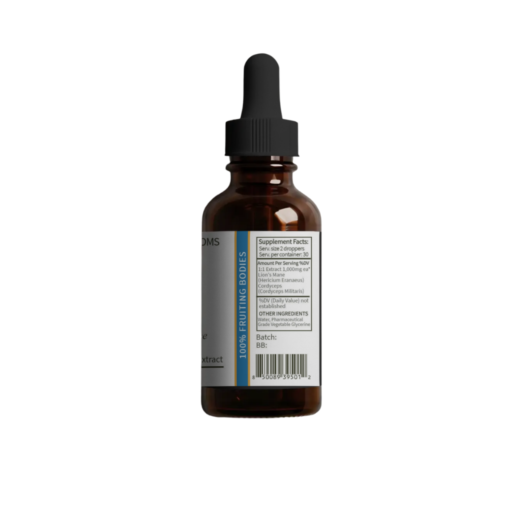 Energy & Focus Mushroom Blend | Natural Energy, Focus & Mental Clarity | 2oz Tincture NA