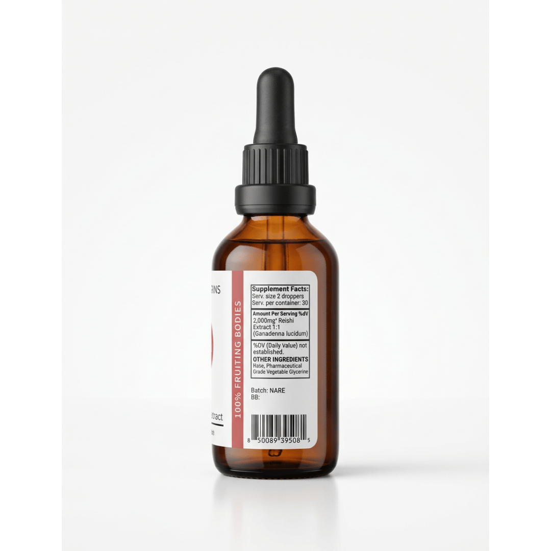 Reishi Mushroom Extract for Stress Support & Relaxation | 2oz Alcohol Free Tincture