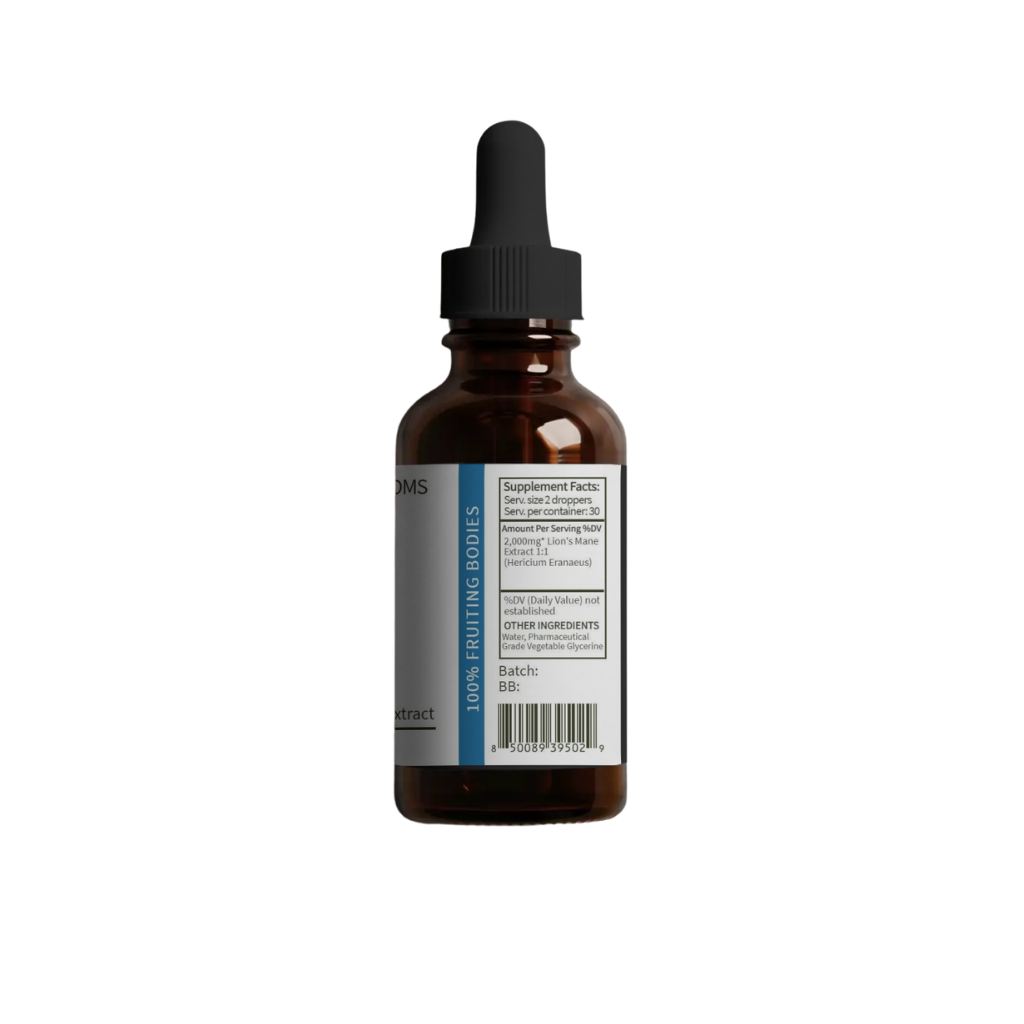 Lions Mane Mushroom Extract for Focus & Mental Clarity | 2oz Tincture NA