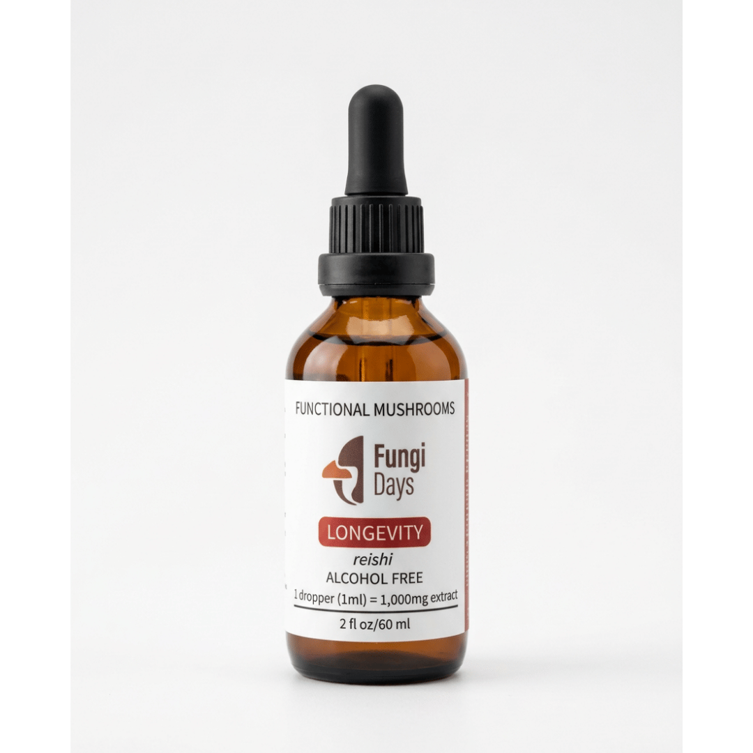 Reishi Mushroom Extract for Stress Support & Relaxation | 2oz Alcohol Free Tincture