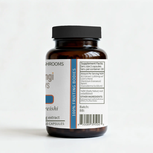 Calm Mushroom Blend for Stress Support & Relaxation | 60ct Capsules